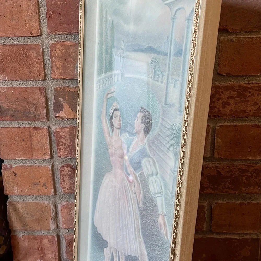Vtg Ballet Picture Wall Hanging Three Dimensional